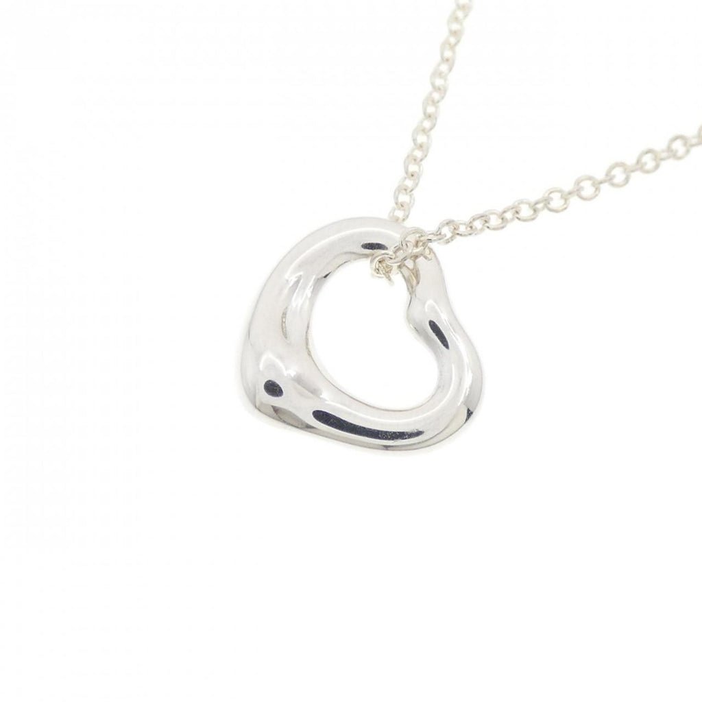 Open Heart Pendant Necklace Sterling Silver 10.5mm