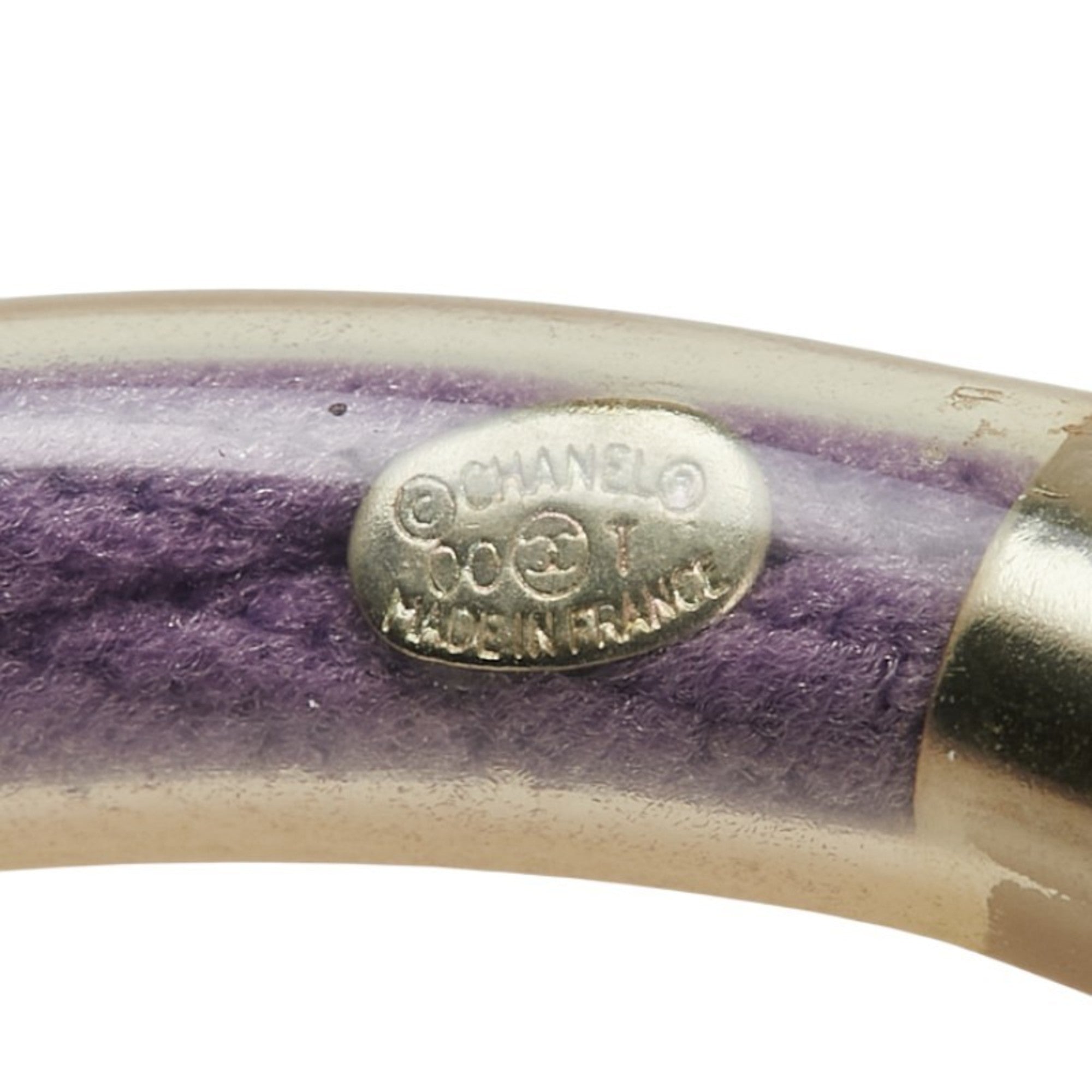 Tube Bracelet Vinyl Purple and Gold