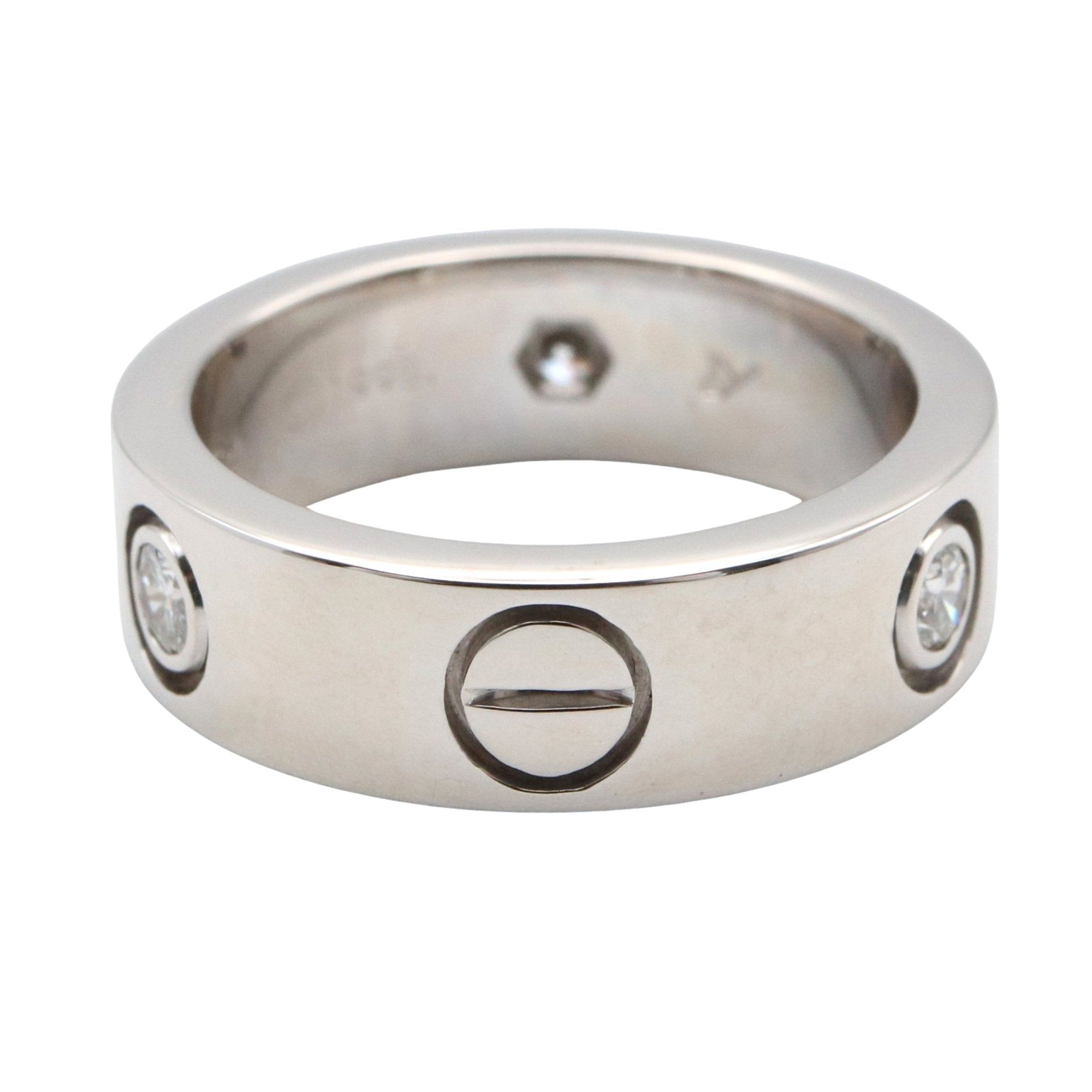 Love Ring 18K White Gold with Diamond