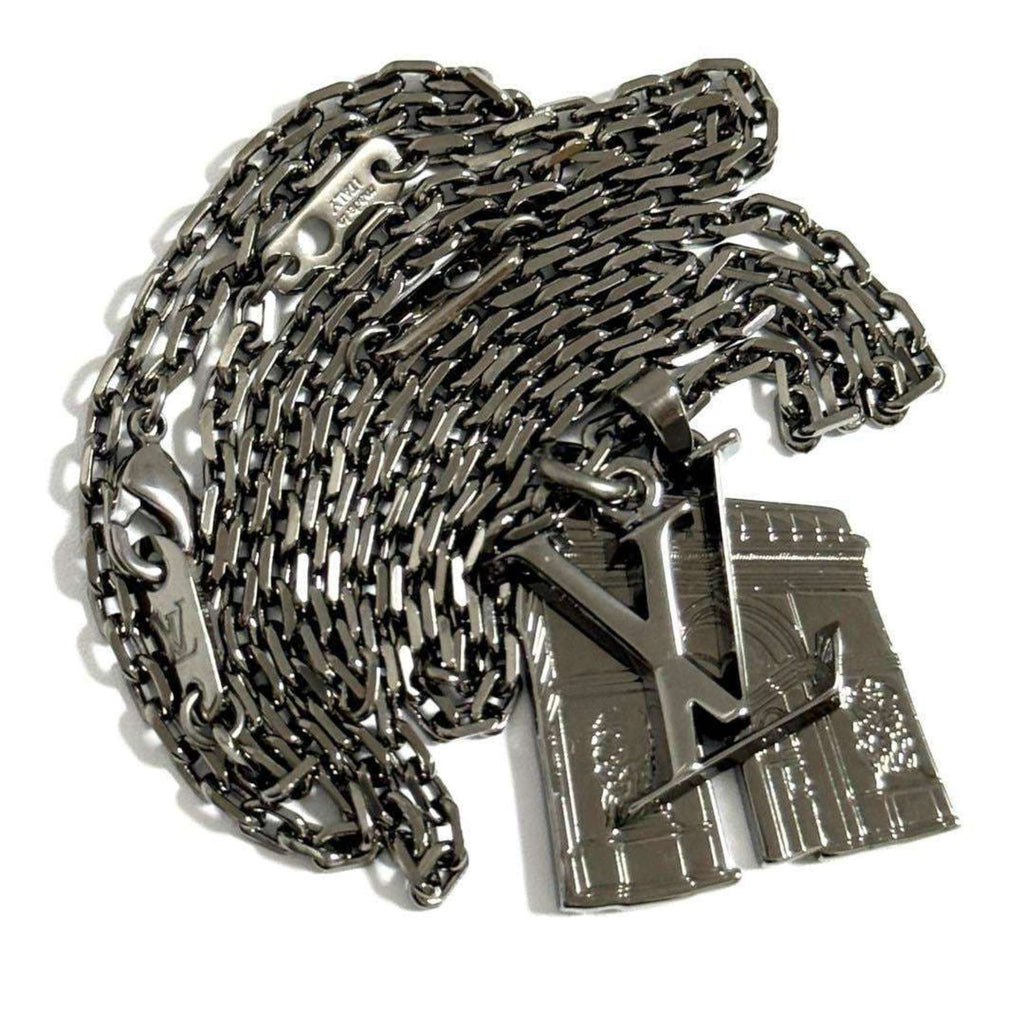 Pendant Necklace Metal Gunmetal
