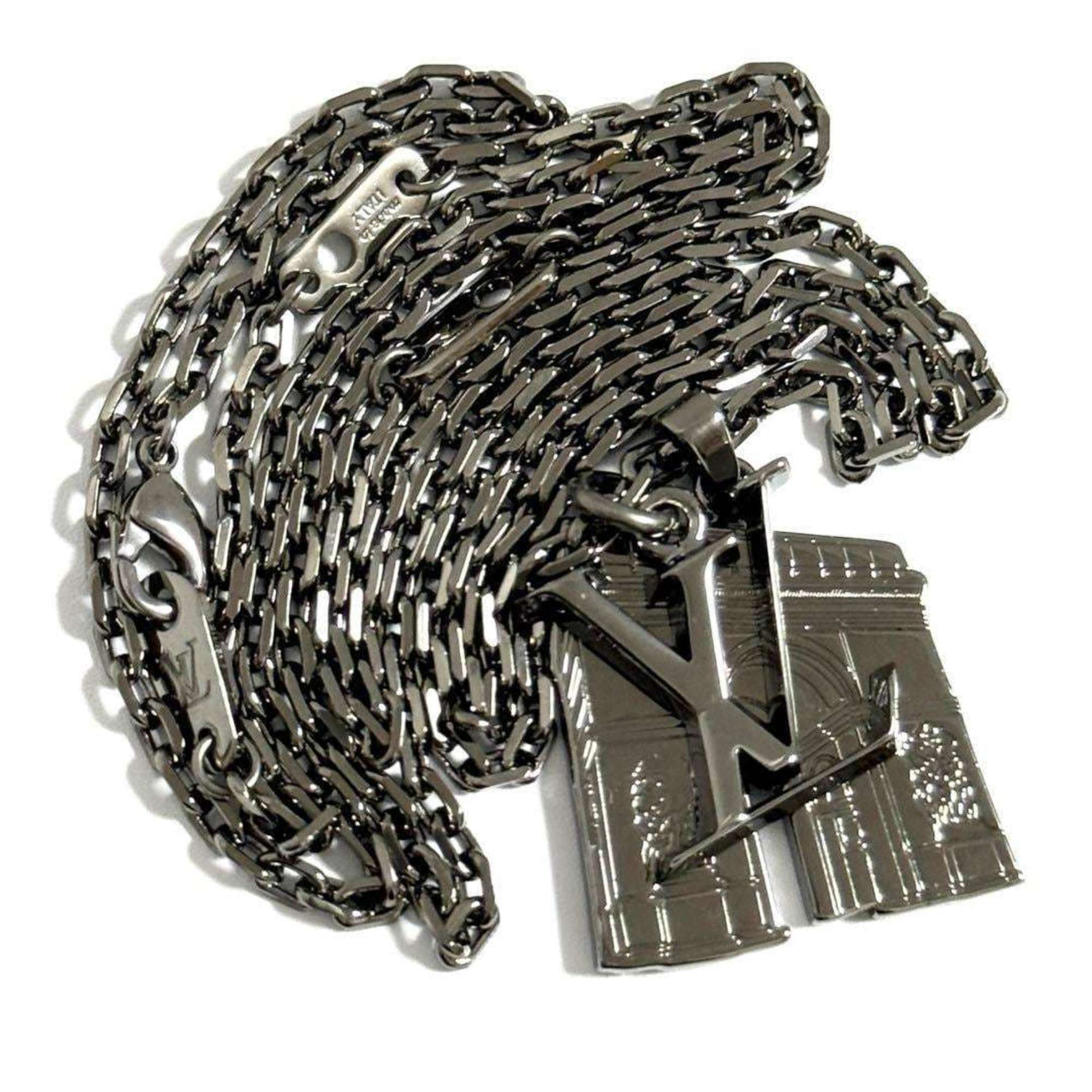 Pendant Necklace Metal Gunmetal