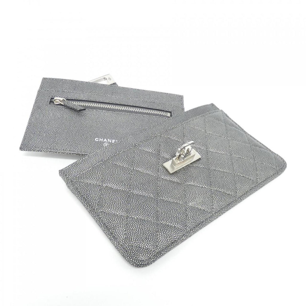 Golden Class Phone Holder Crossbody Bag Quilted Caviar
