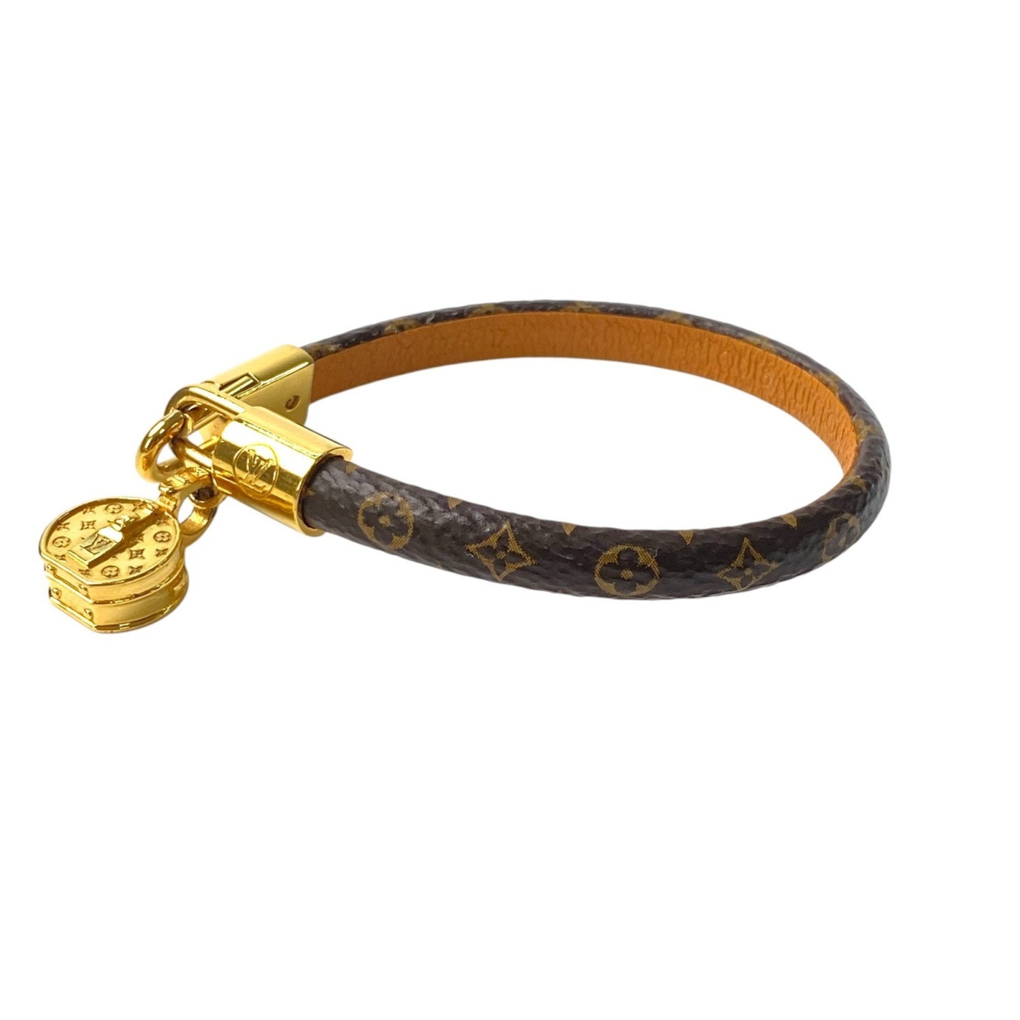 Bracelet Leather Brown and Gold