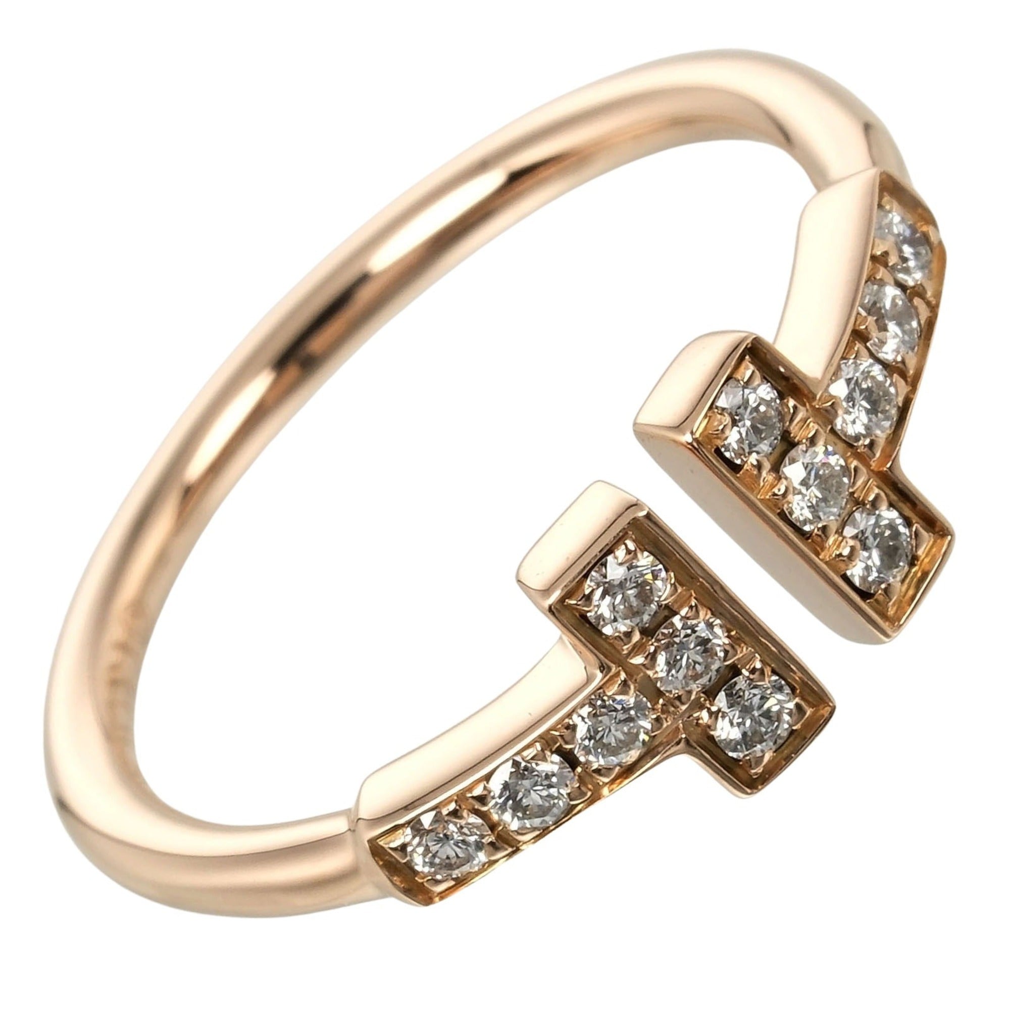 T-Wire Ring 18K Rose Gold and Diamond