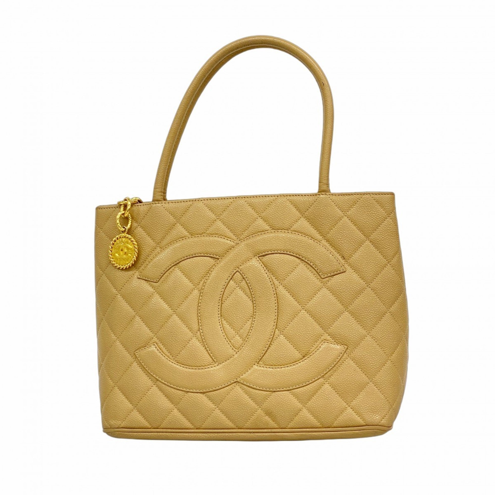Medallion Tote Quilted Caviar