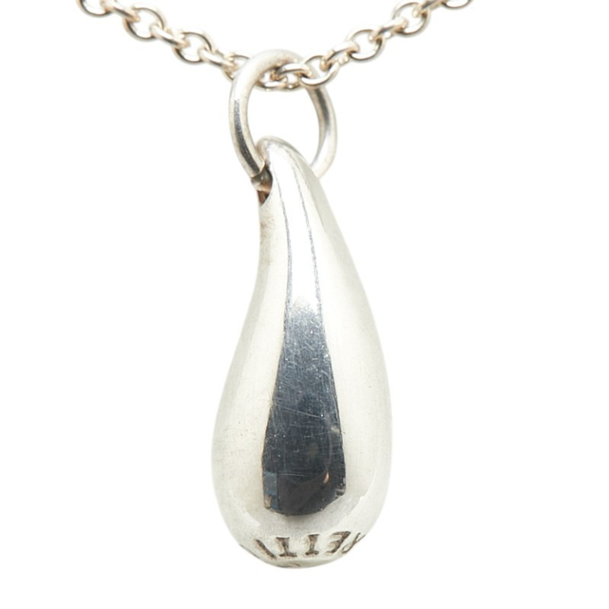 Teardrop Pendant Necklace Sterling Silver