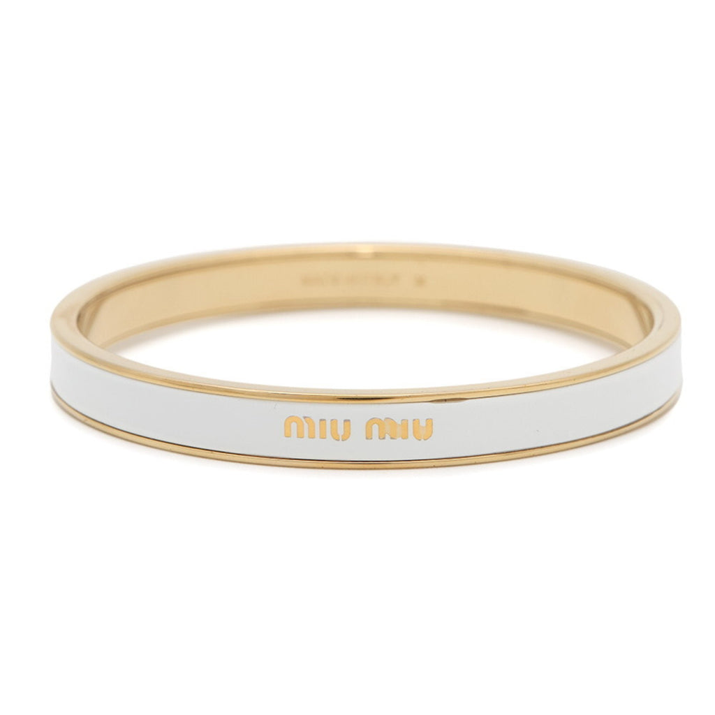 Bracelet Enamel and Metal White