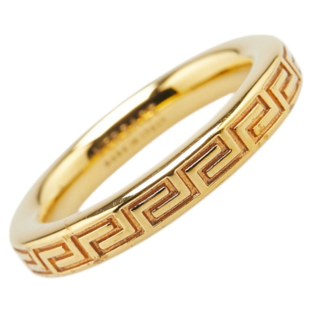 Engraved Greek Key Ring Gold