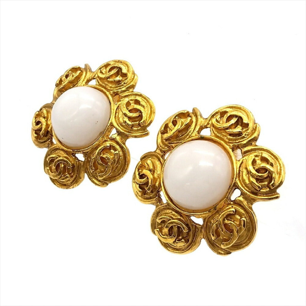 CC Logo Clip-On Earrings Metal