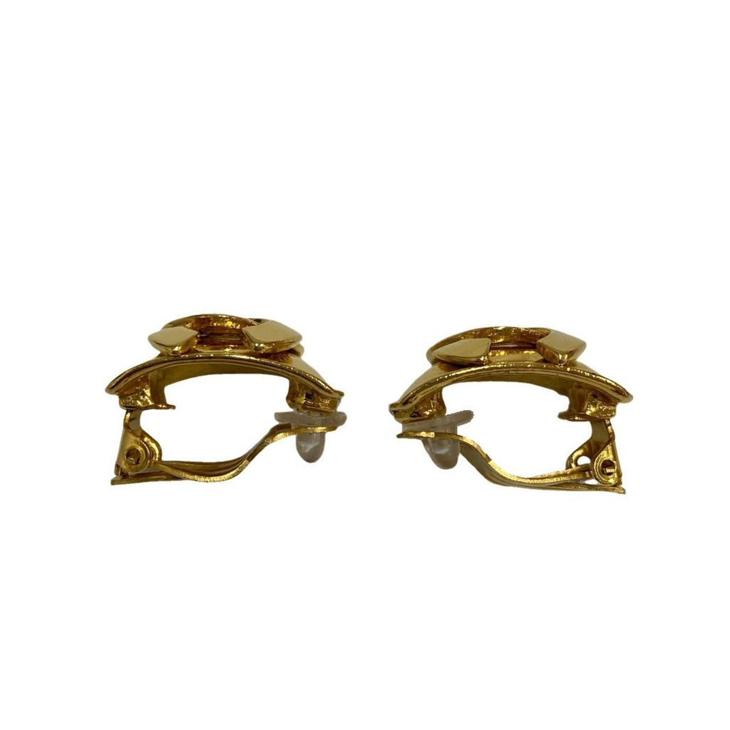 CC Logo Earrings Metal Gold-Tone Metal