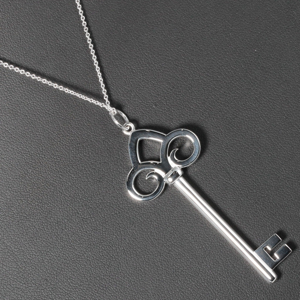 Fleur De L'Ski Pendant Necklace Sterling Silver