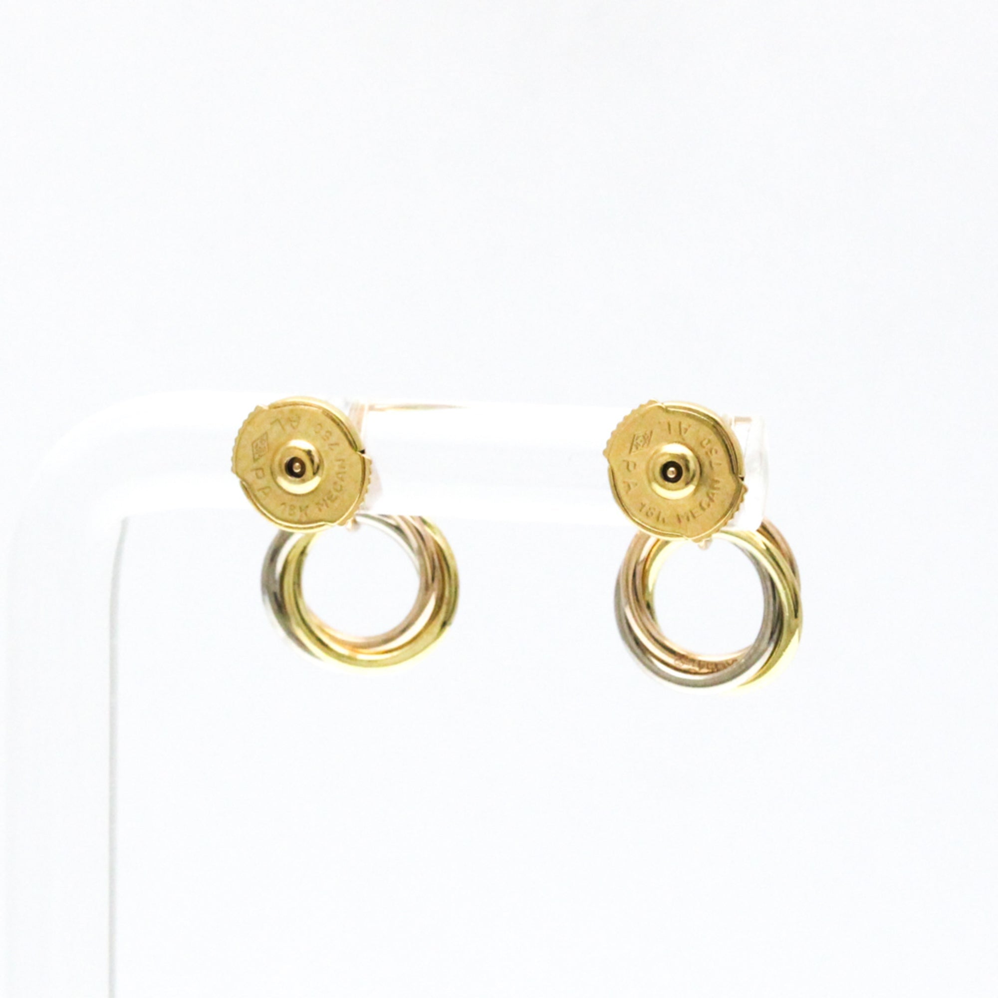 Trinity Earrings 18K Tricolor Gold