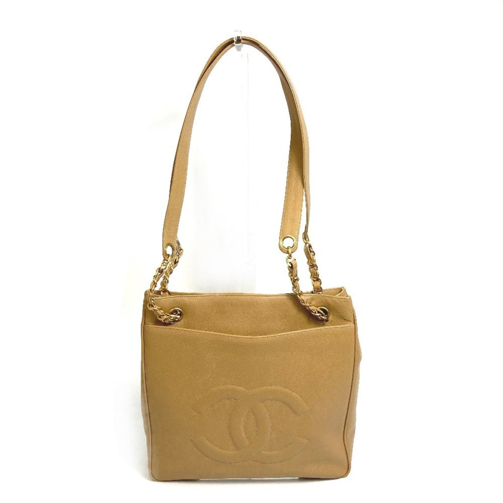 Vintage Front Pocket Tote Caviar Small