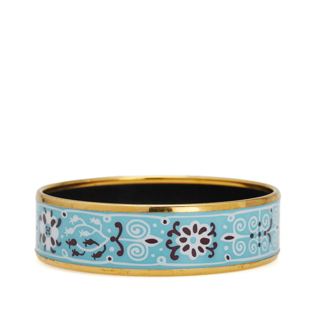 Cloisonné and Enamel Bracelet Blue and Gold