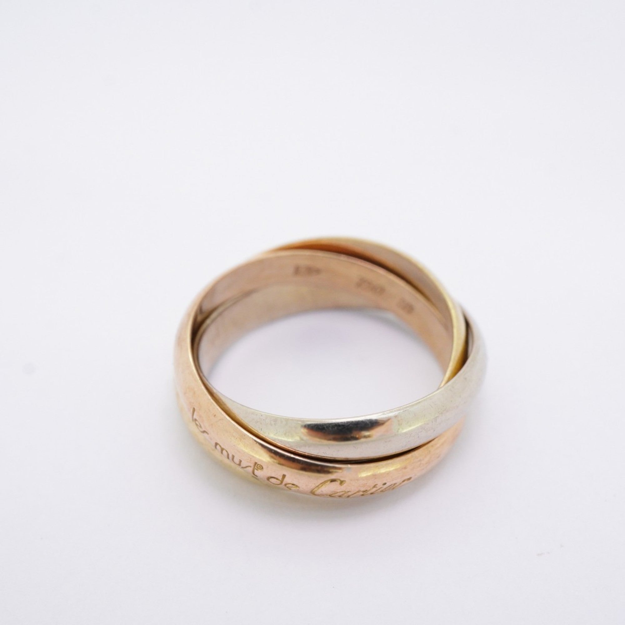 Vendome Louis Cartier Band Ring 18K Tricolor Gold