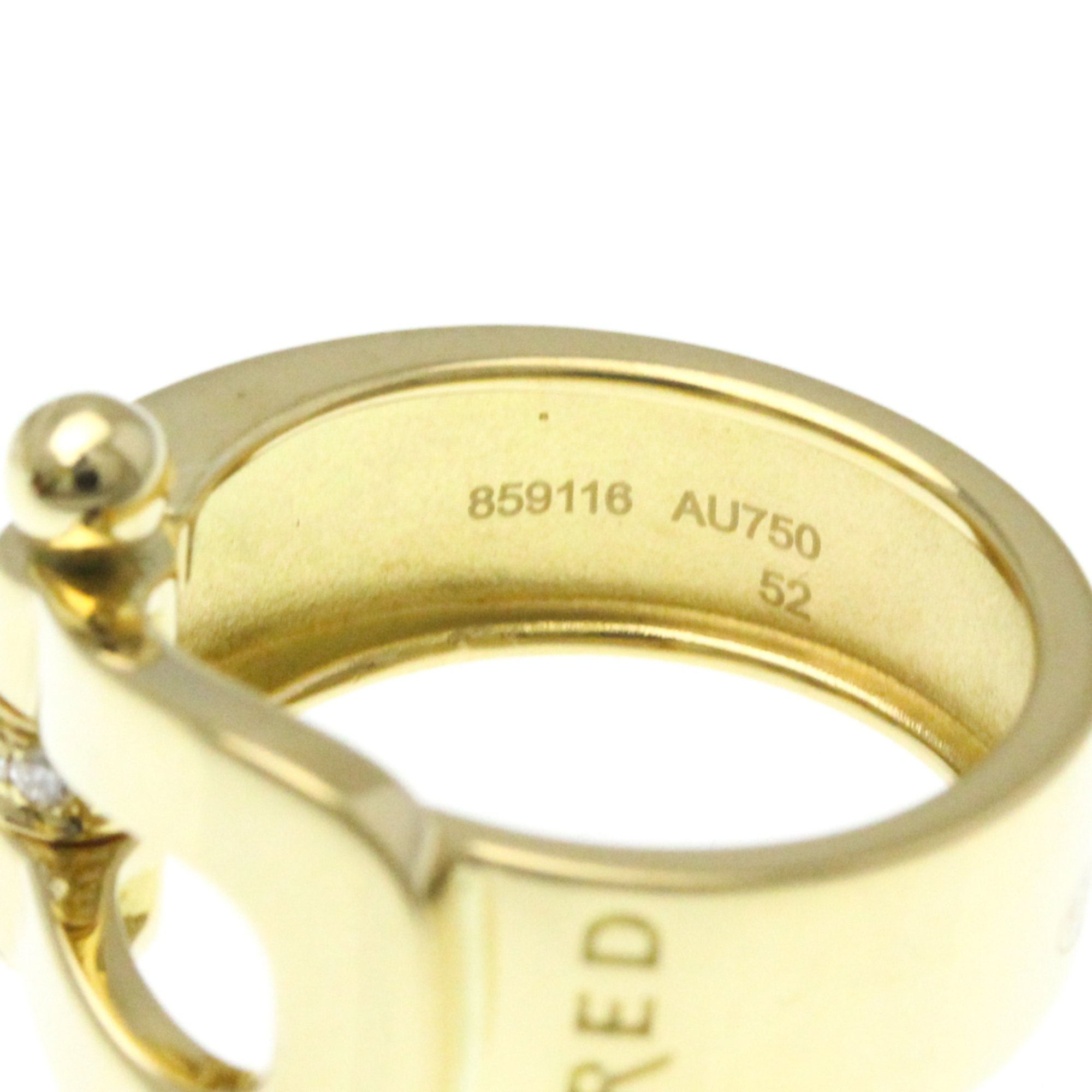 Band Ring 18K Yellow Gold with Diamond Large