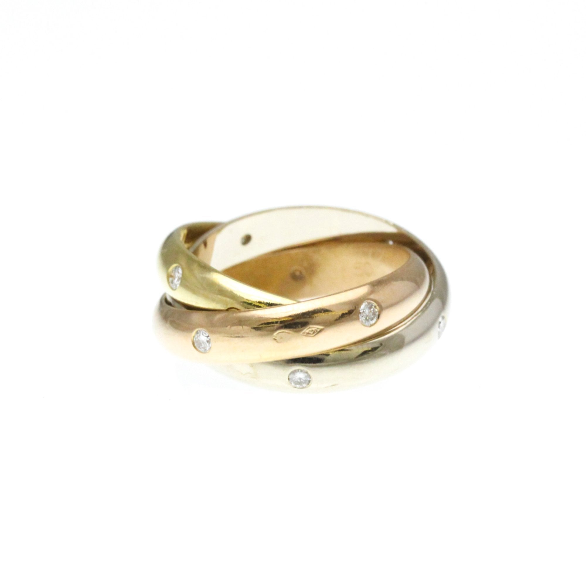 Vendome Louis Cartier Band Ring 18K Tricolor Gold