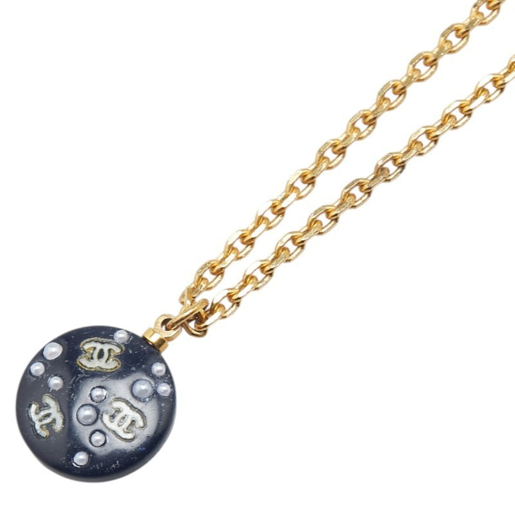CC Logo Pendant Necklace Metal