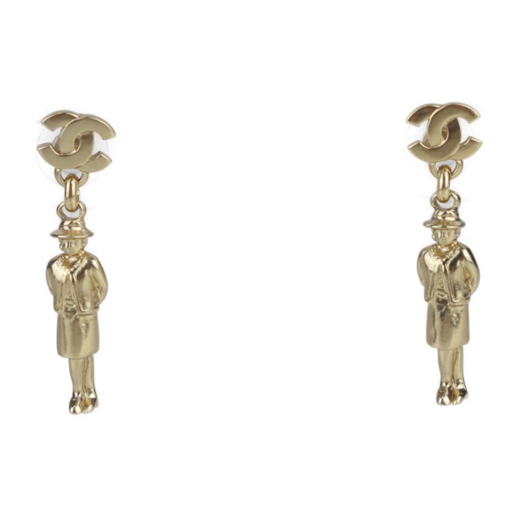 CC Logo Earrings Gold-Tone Metal Gold-Tone Metal