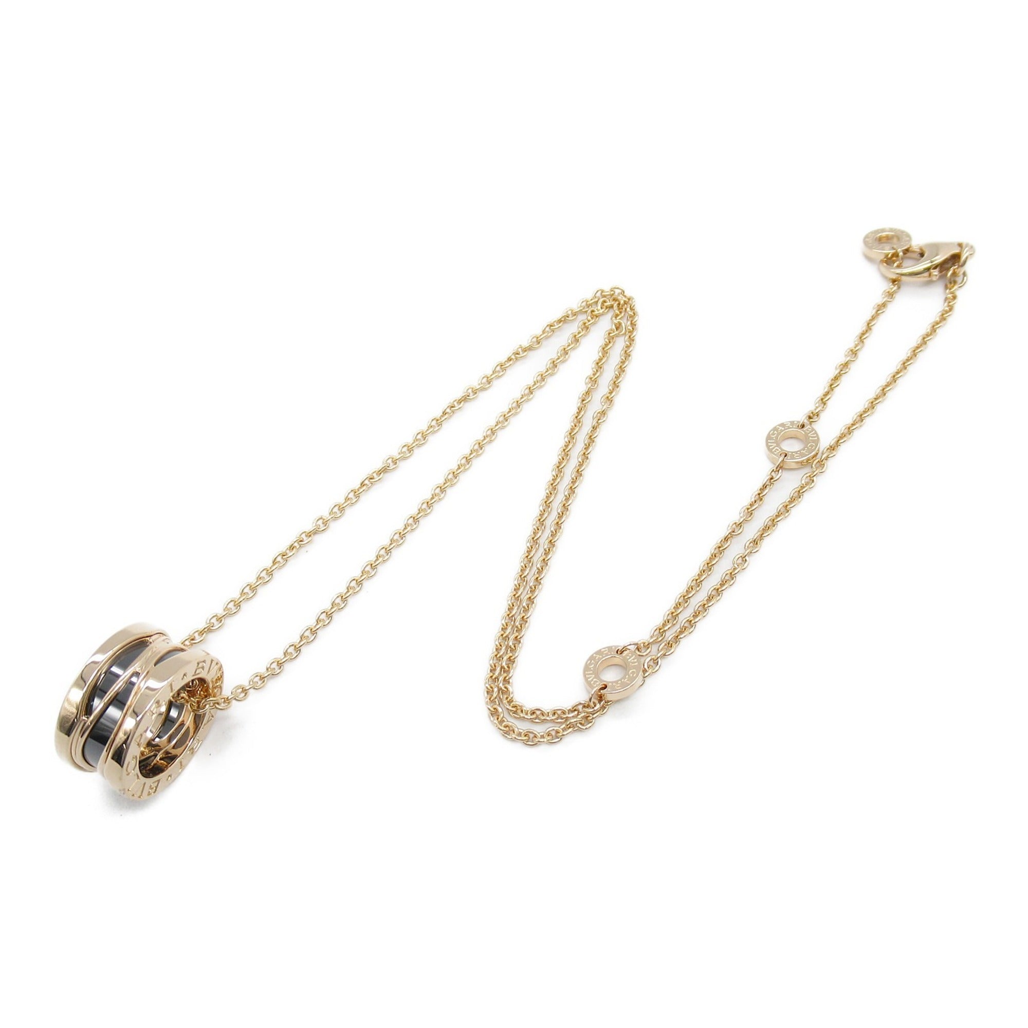 B.Zero1 Pendant Necklace Ceramic and 18K Rose Gold
