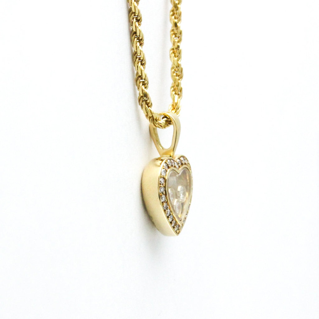 Happy Diamond Heart Pendant Necklace 18K Yellow Gold with Diamond