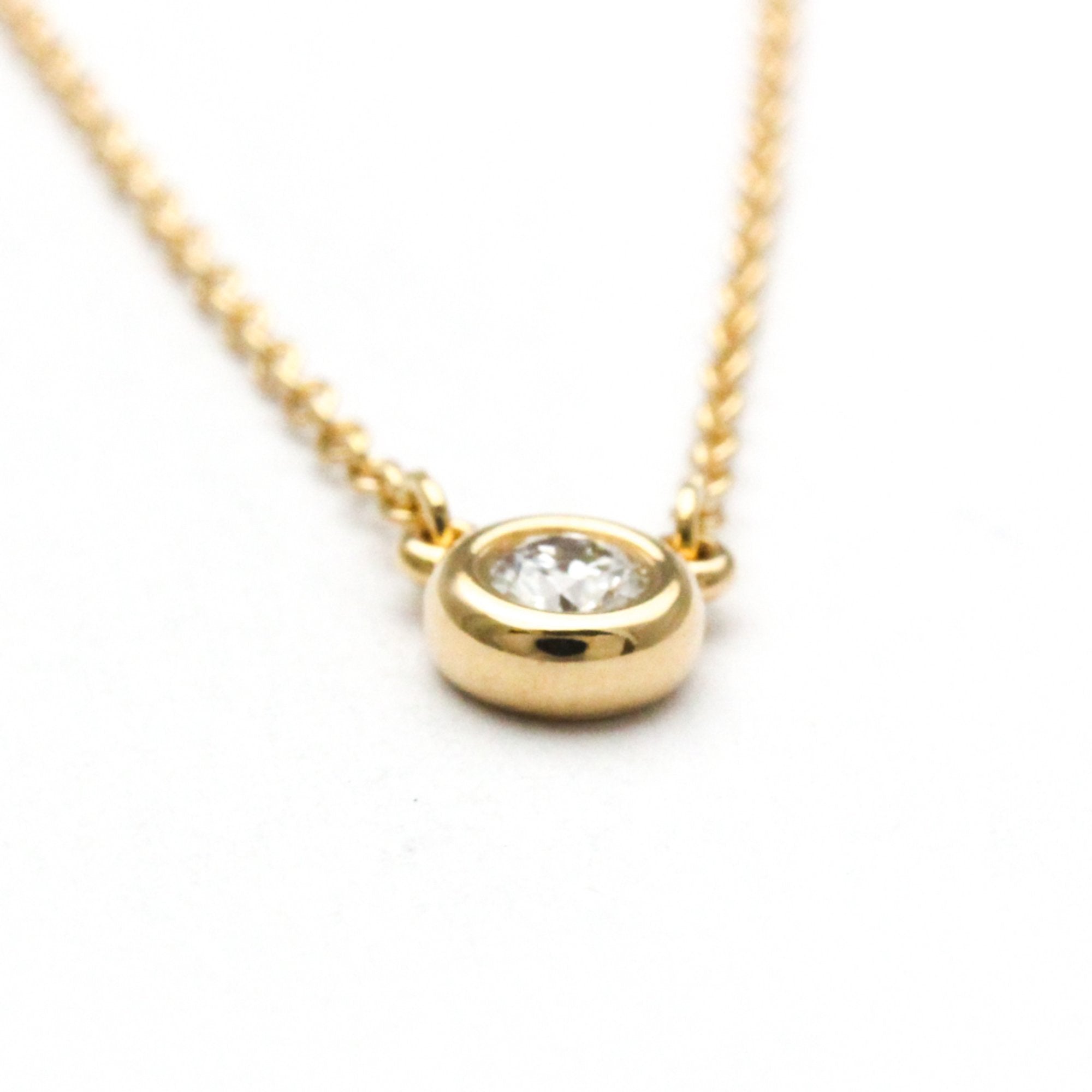 Elsa Peretti Diamonds By The Yard Pendant Necklace 18K Rose Gold and Diamond