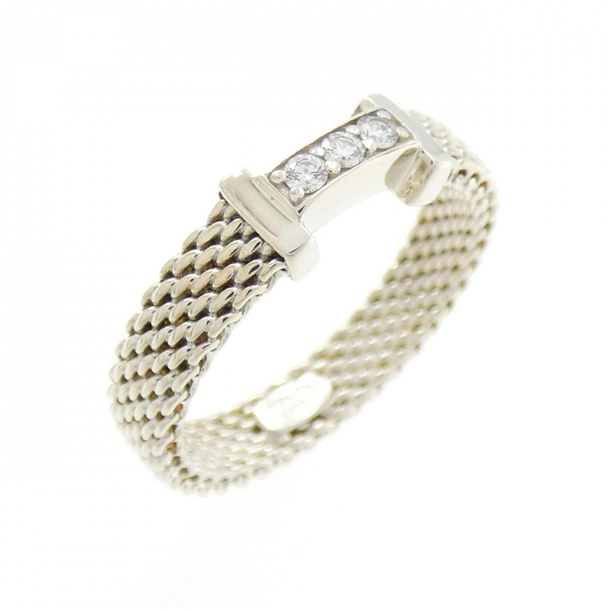 Band Ring Sterling Silver with Diamond