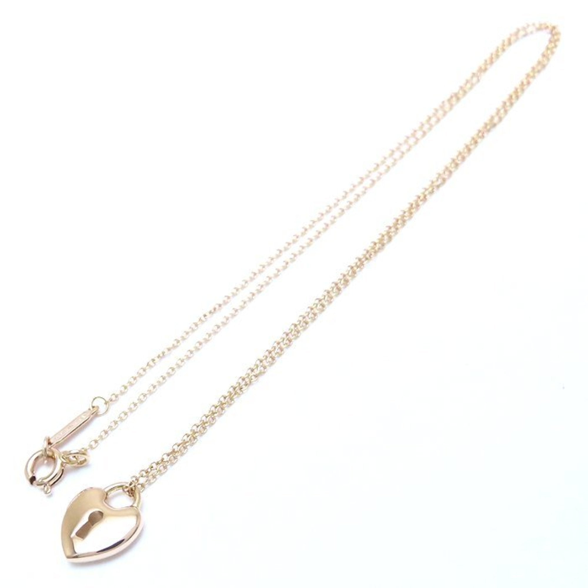 Heart Lock Pendant Necklace 18K Rose Gold
