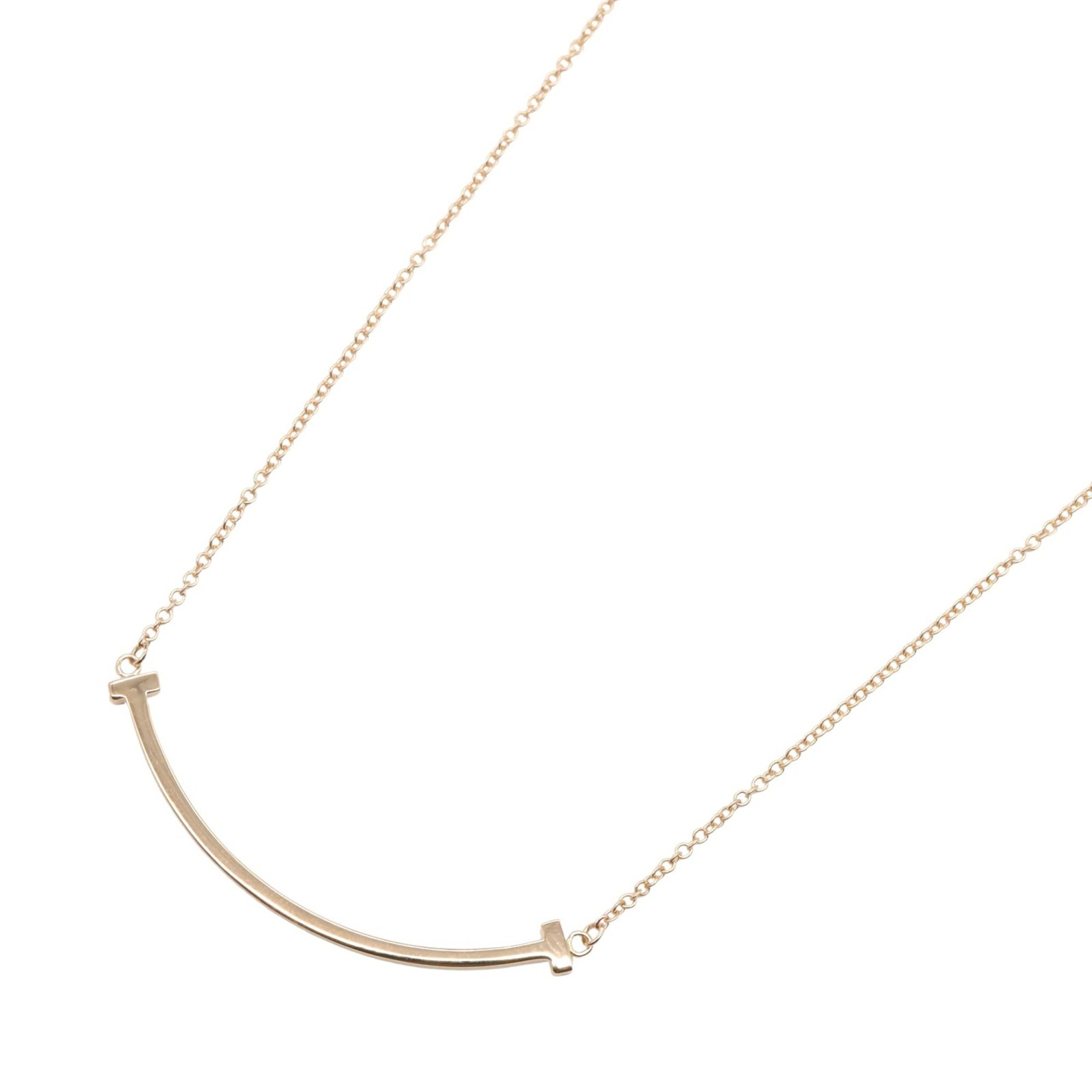 T Smile Pendant Necklace 18K Rose Gold