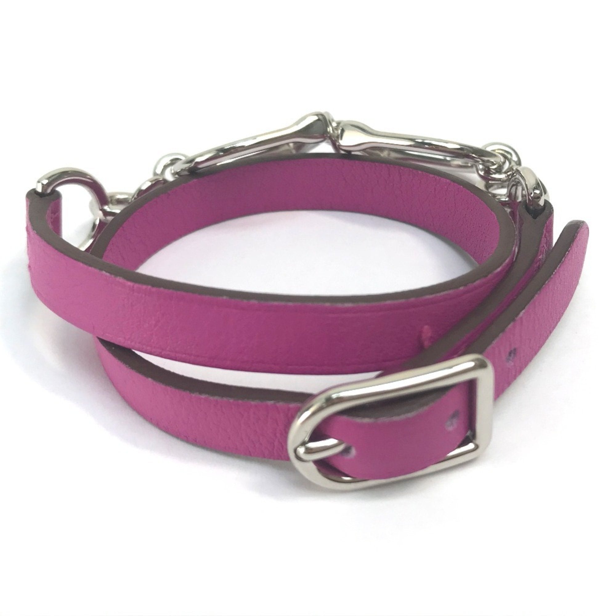Etrier Double Tour Bracelet Swift Leather Purple