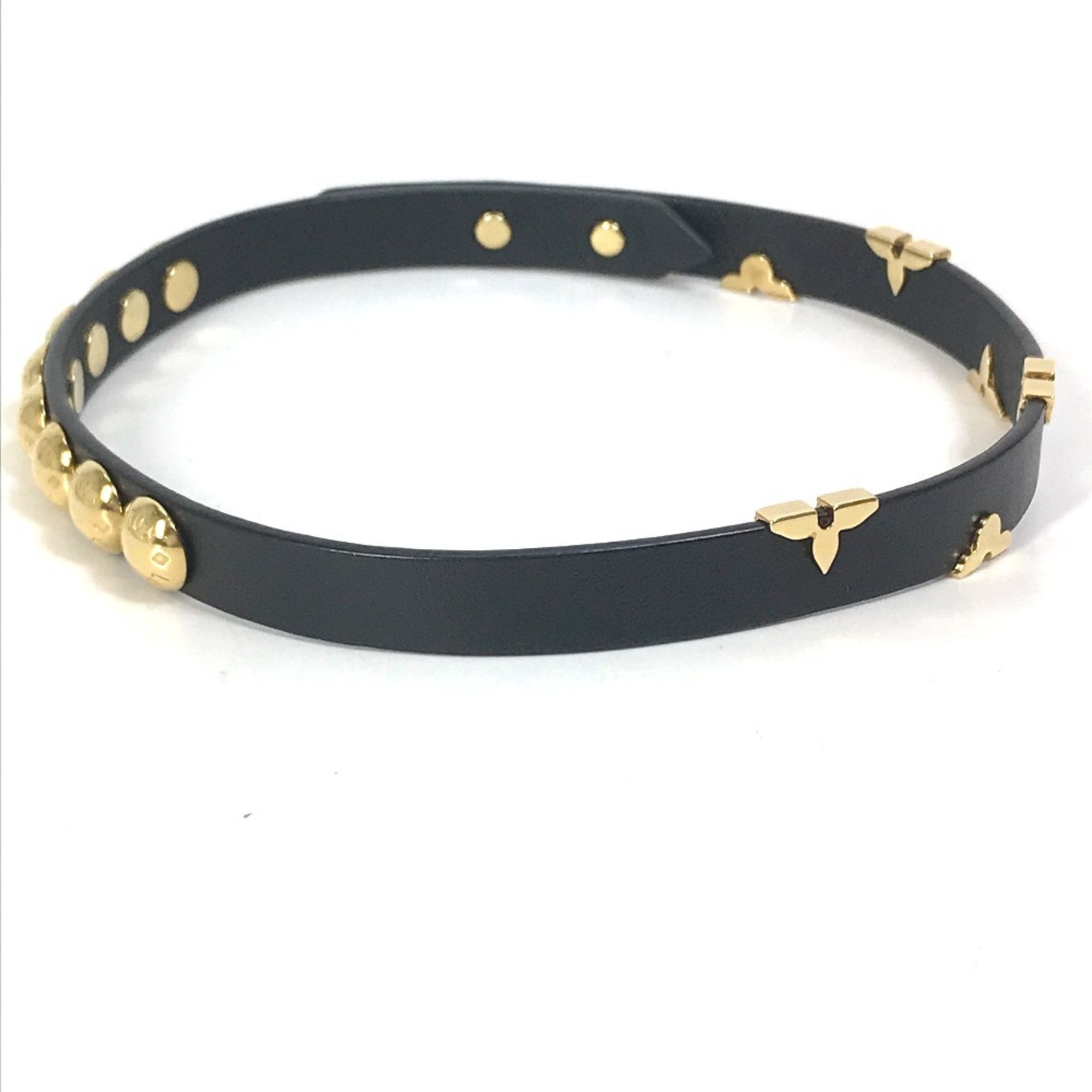 Monogram Bracelet Leather and Gold