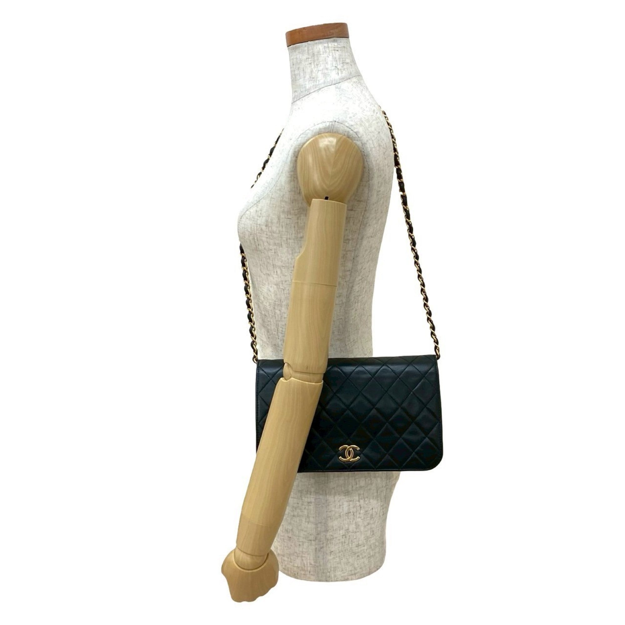 Vintage Full Flap Bag Quilted Lambskin Medium