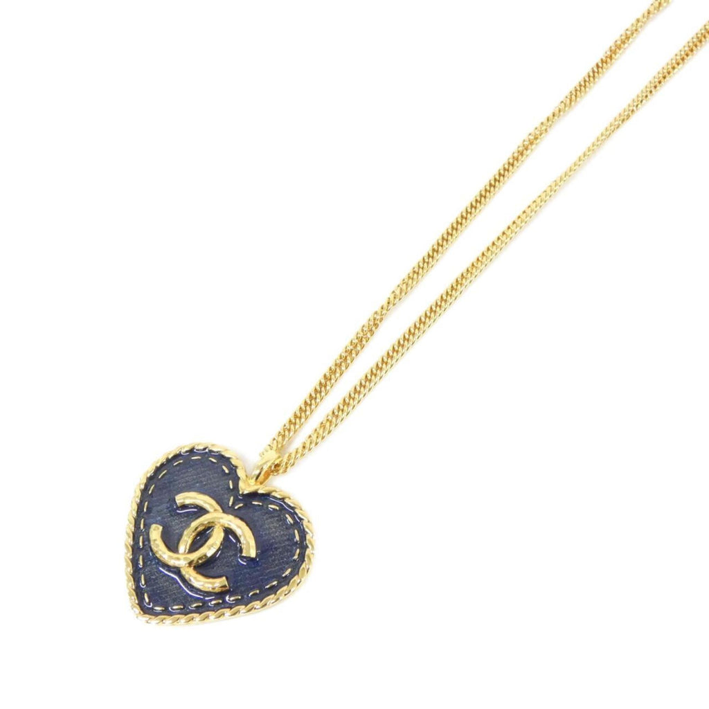 Pendant Necklace Blue and Gold