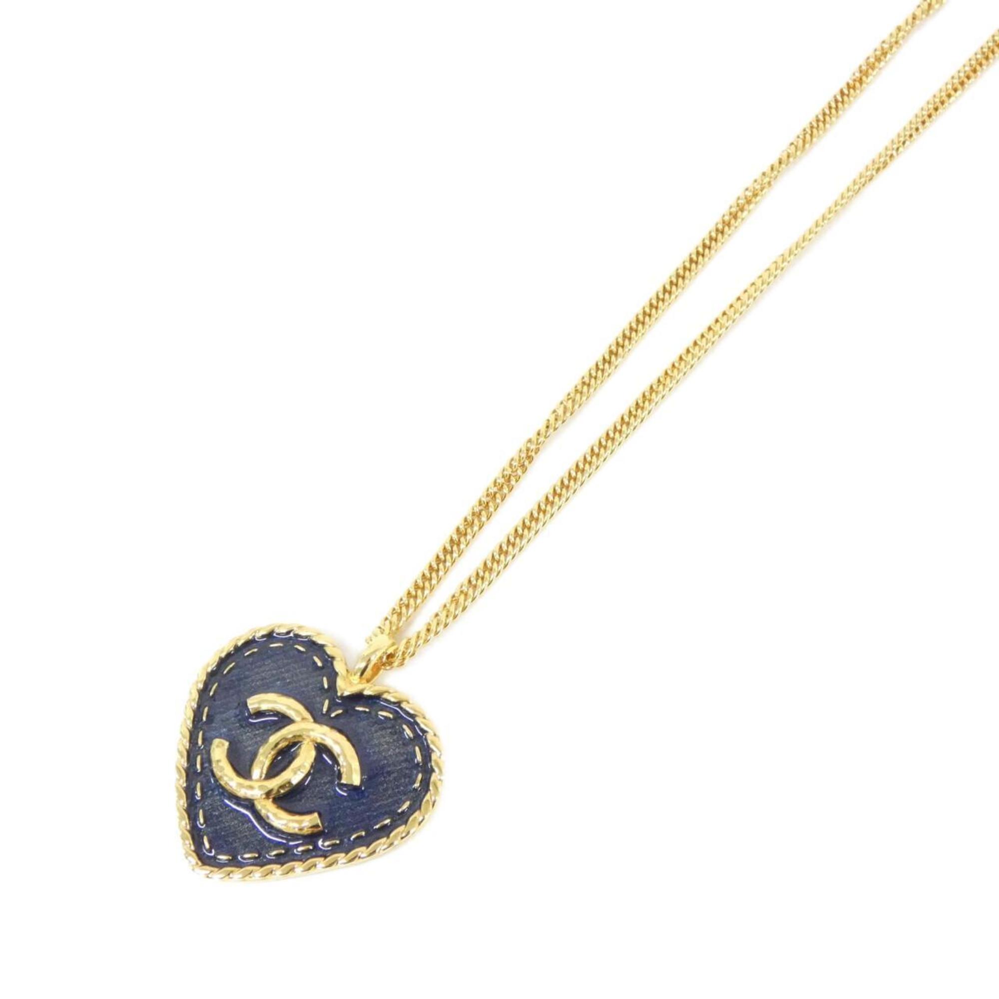 Pendant Necklace Blue and Gold