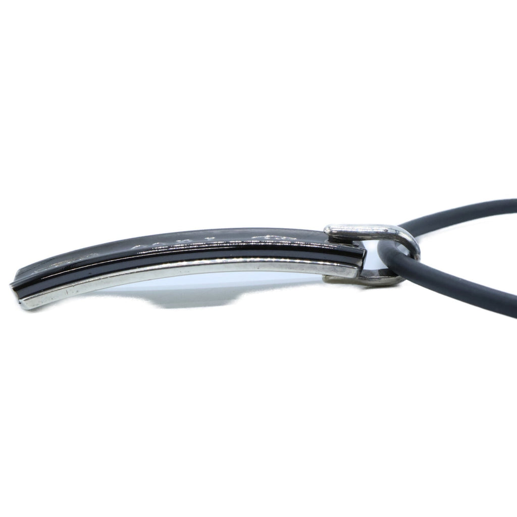Narrow Barcode Pendant Necklace Sterling Silver