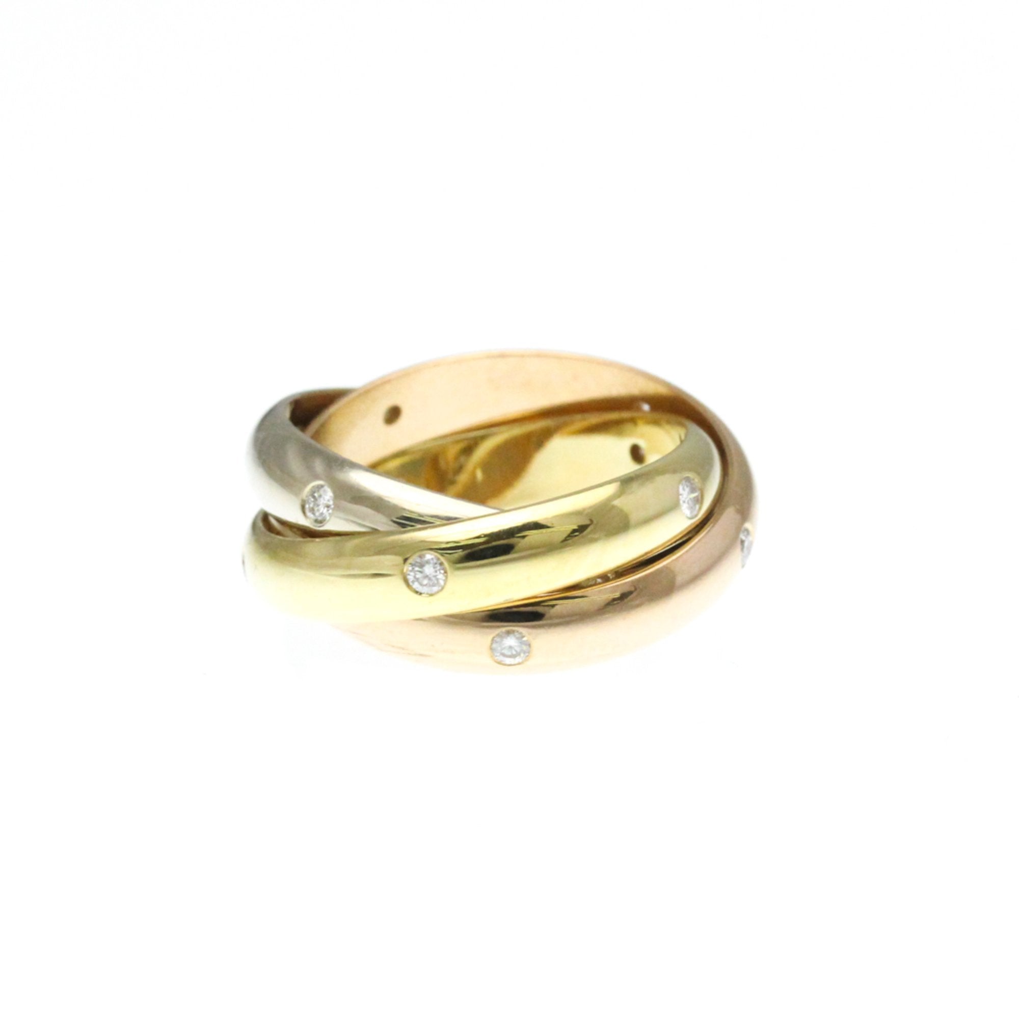 Vendome Louis Cartier Band Ring 18K Tricolor Gold