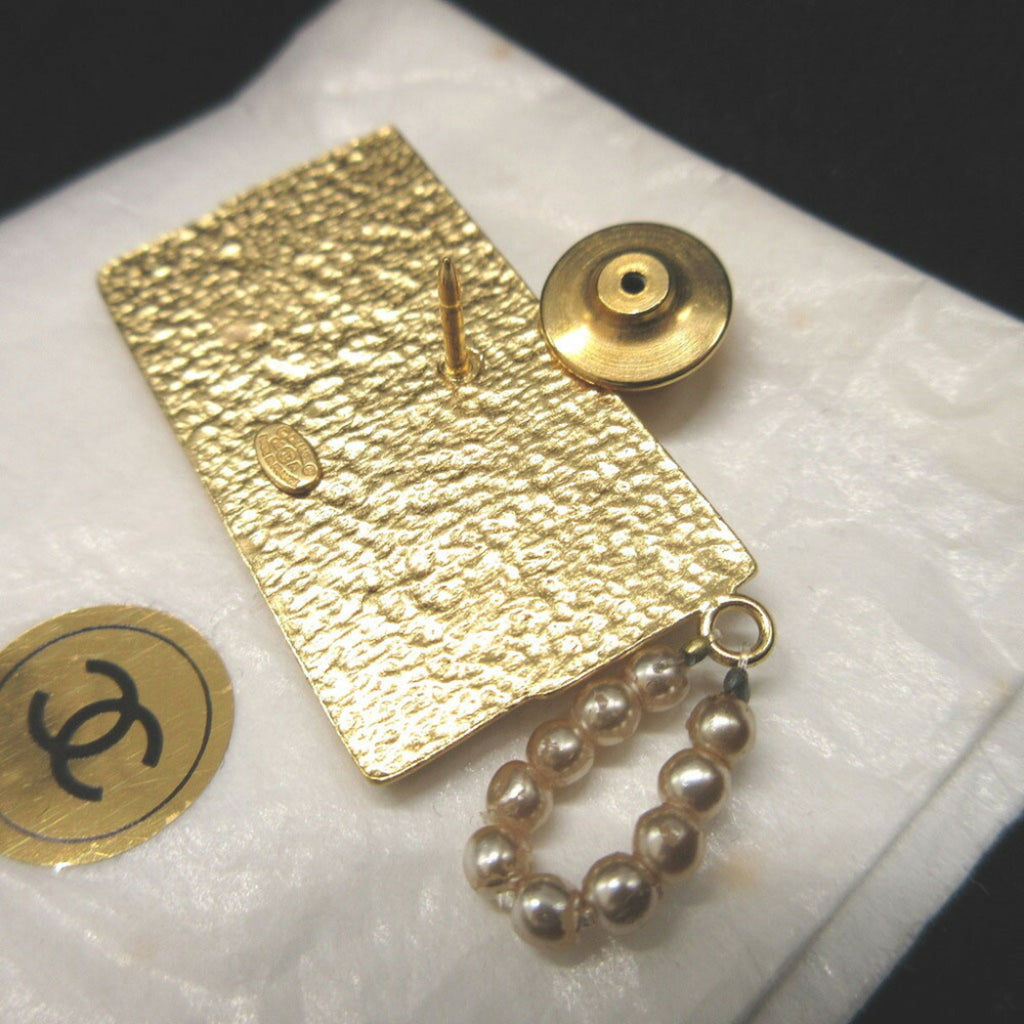 CC Logo Brooch Metal