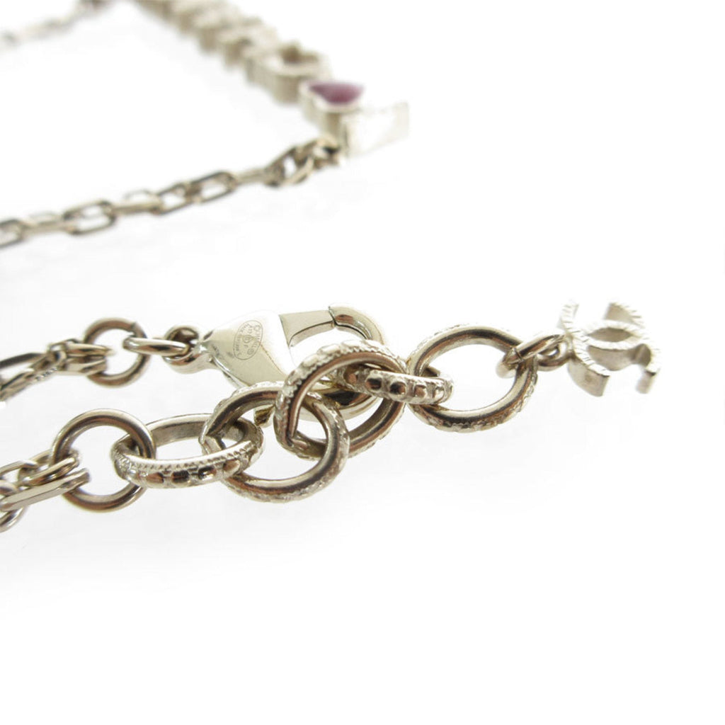 Pendant Necklace Enamel and Metal Gold Purple