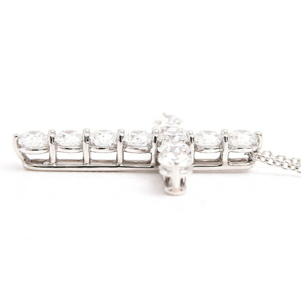 Pendant Necklace Platinum with Diamond Large