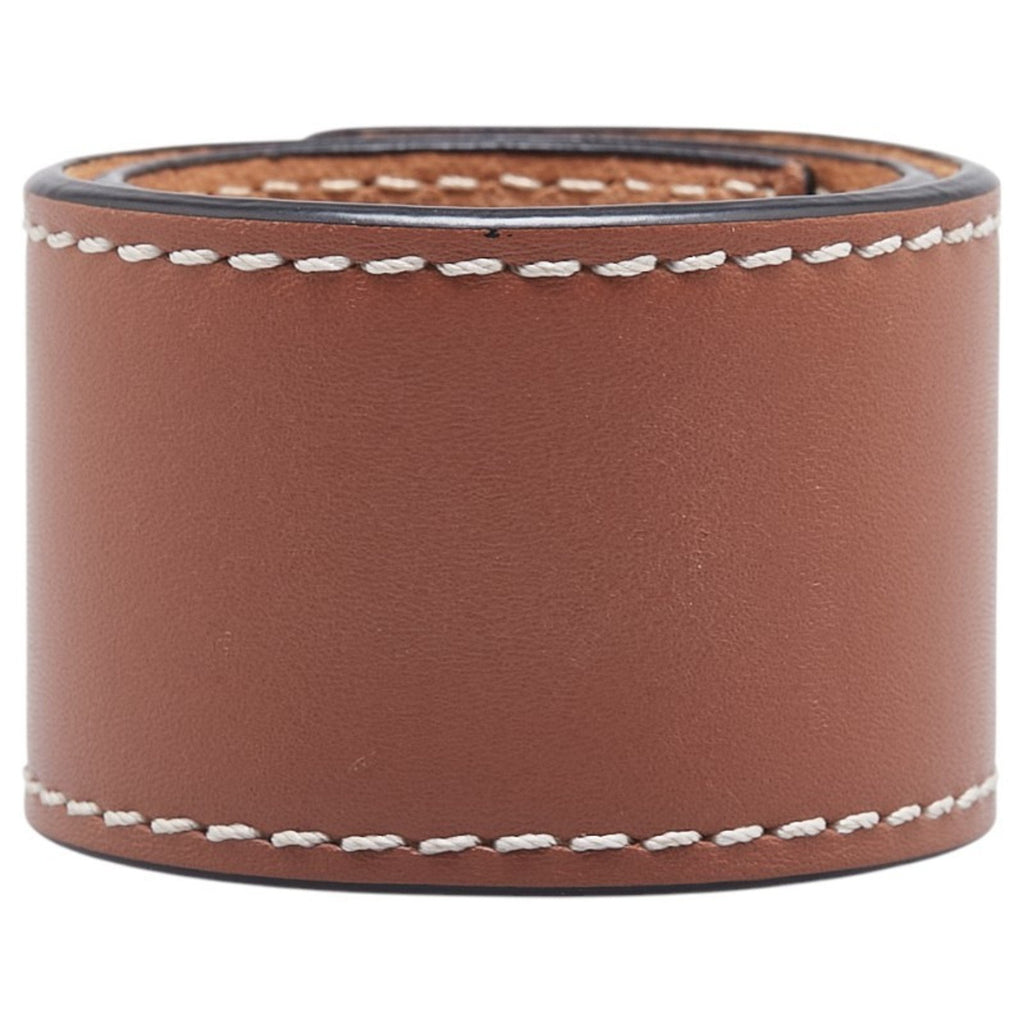 Anagram Slap Bracelet Leather Brown Small