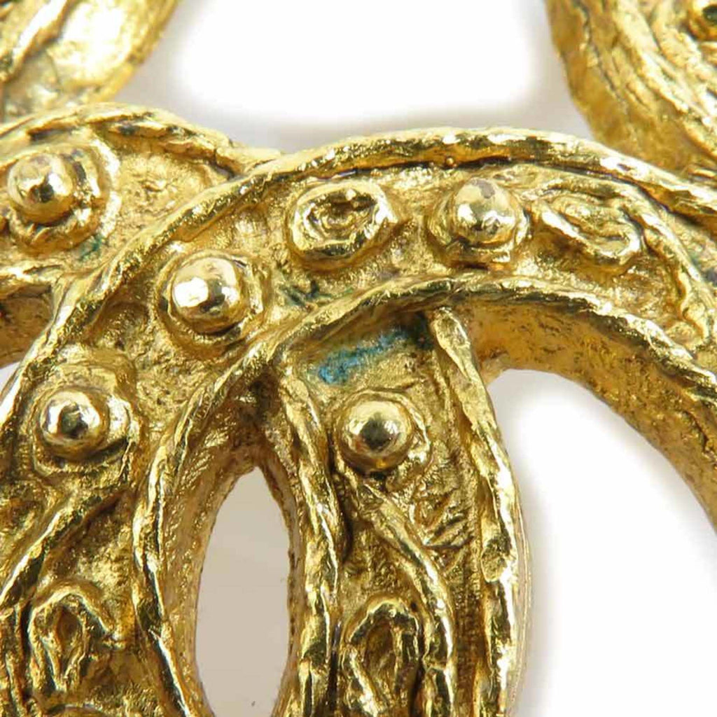 CC Logo Pendant Necklace Gold-Tone Metal