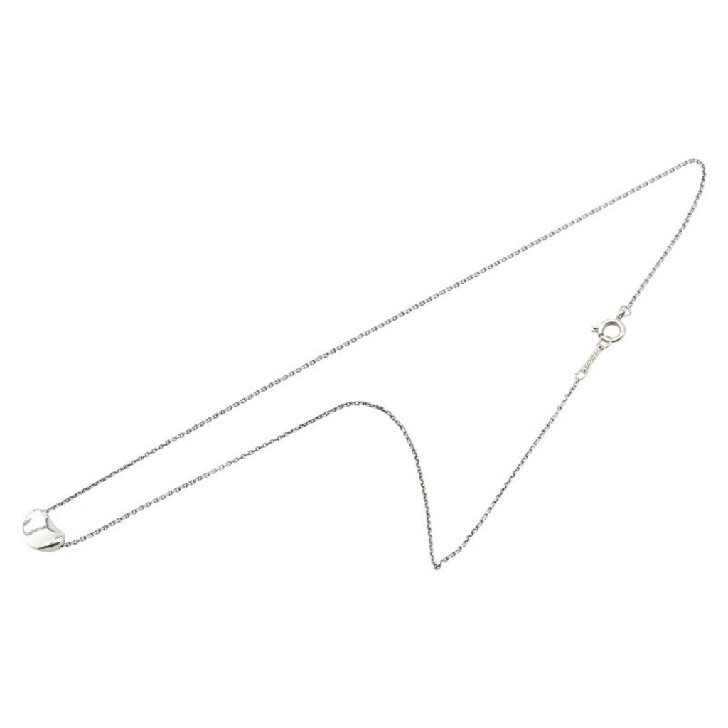 Bean Pendant Necklace Sterling Silver 7.8mm
