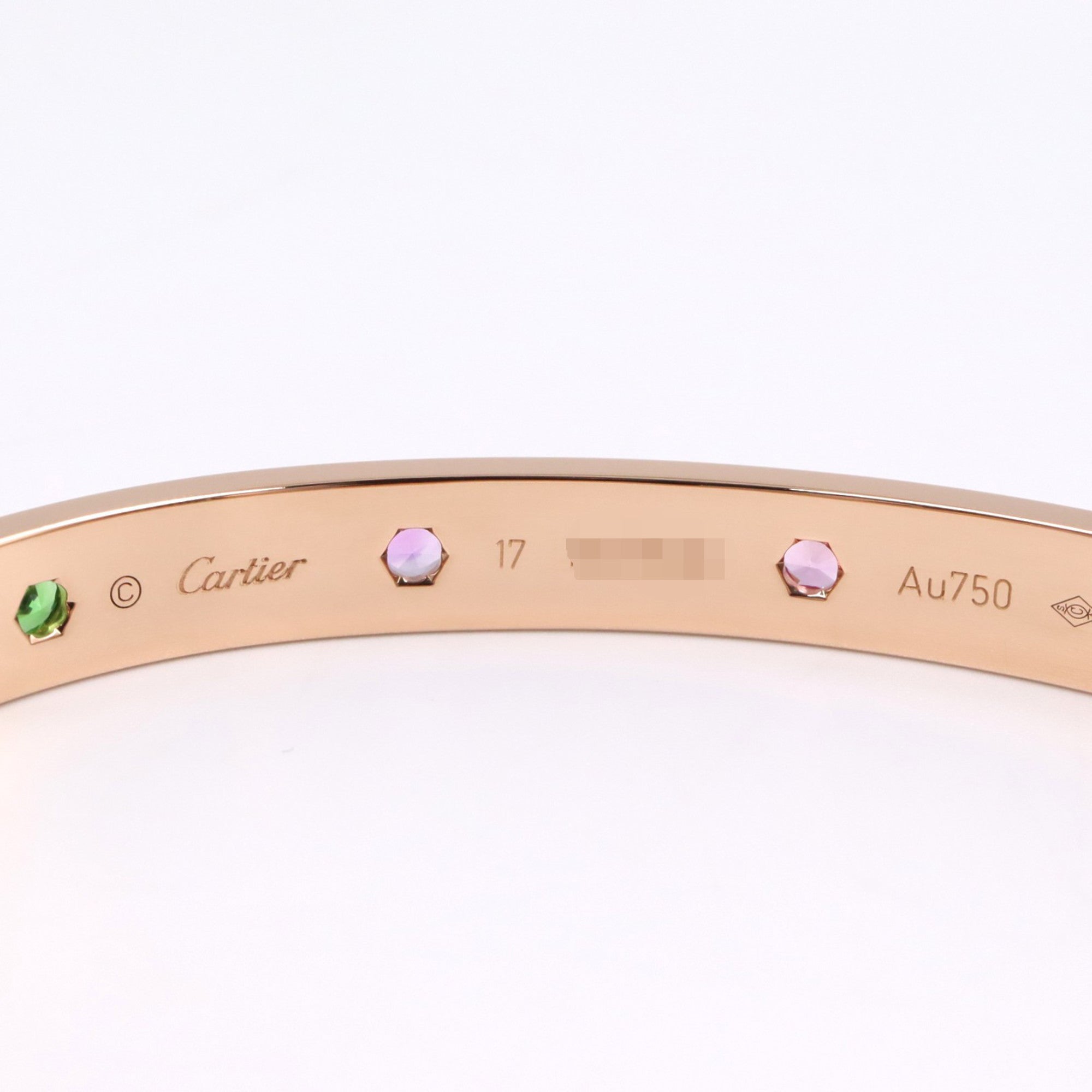 Bracelet 18K Rose Gold With Amethyst Garnet and Sapphire