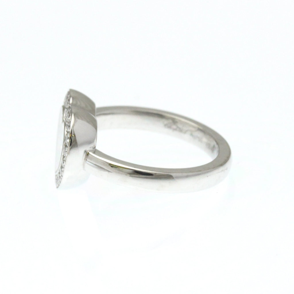 Happy Diamonds Band Ring 18K White Gold with Diamond
