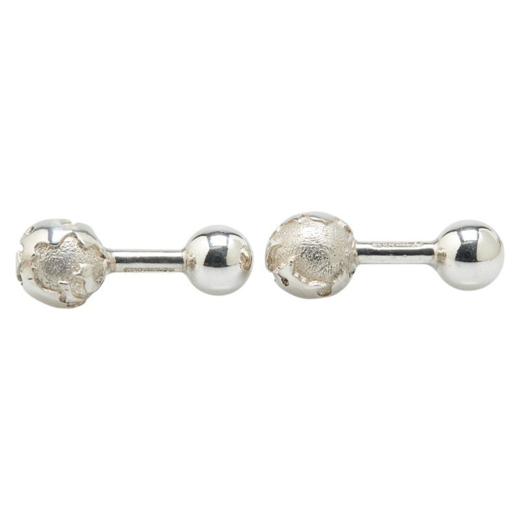Earth Motif Cufflinks Sterling Silver Bracelet