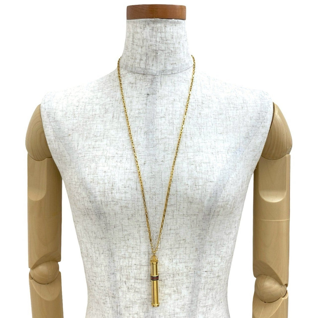 Perfume Bottle Pendant Necklace Gold