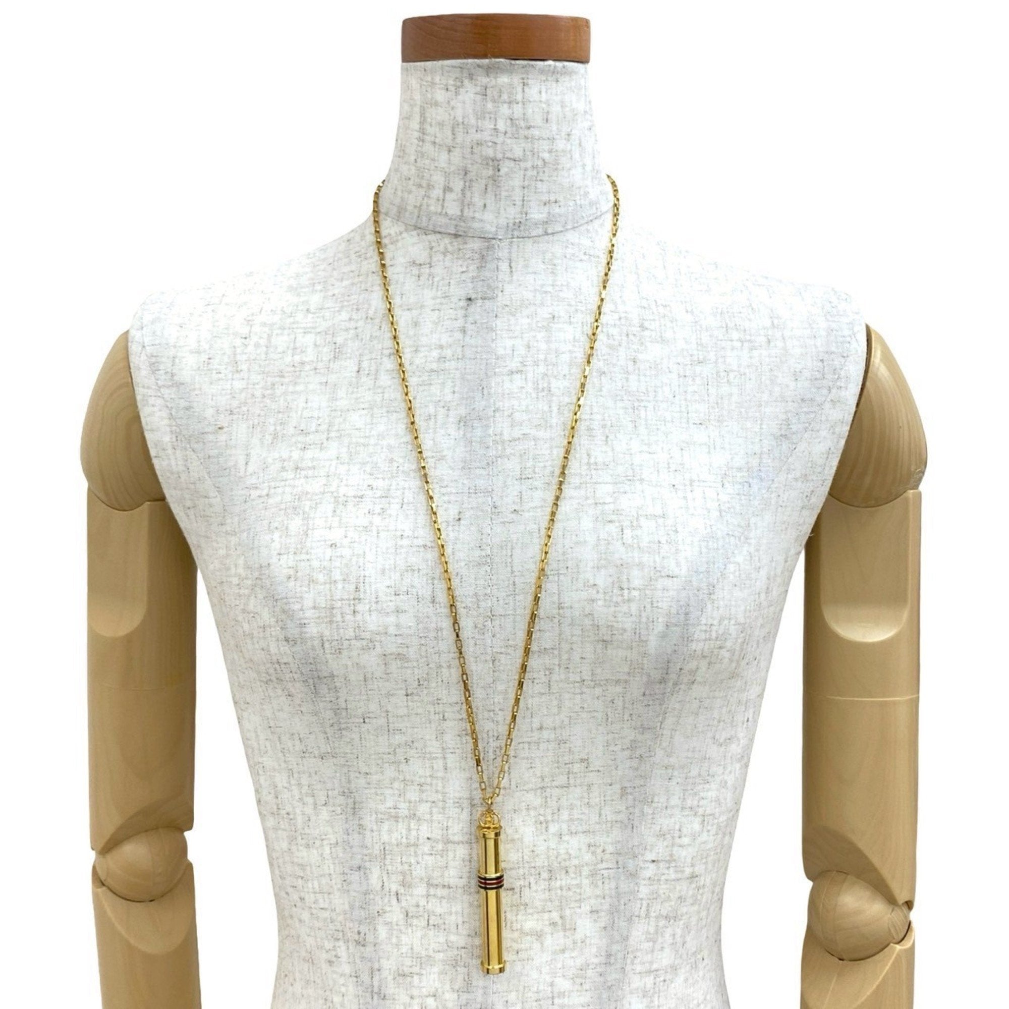 Perfume Bottle Pendant Necklace Gold