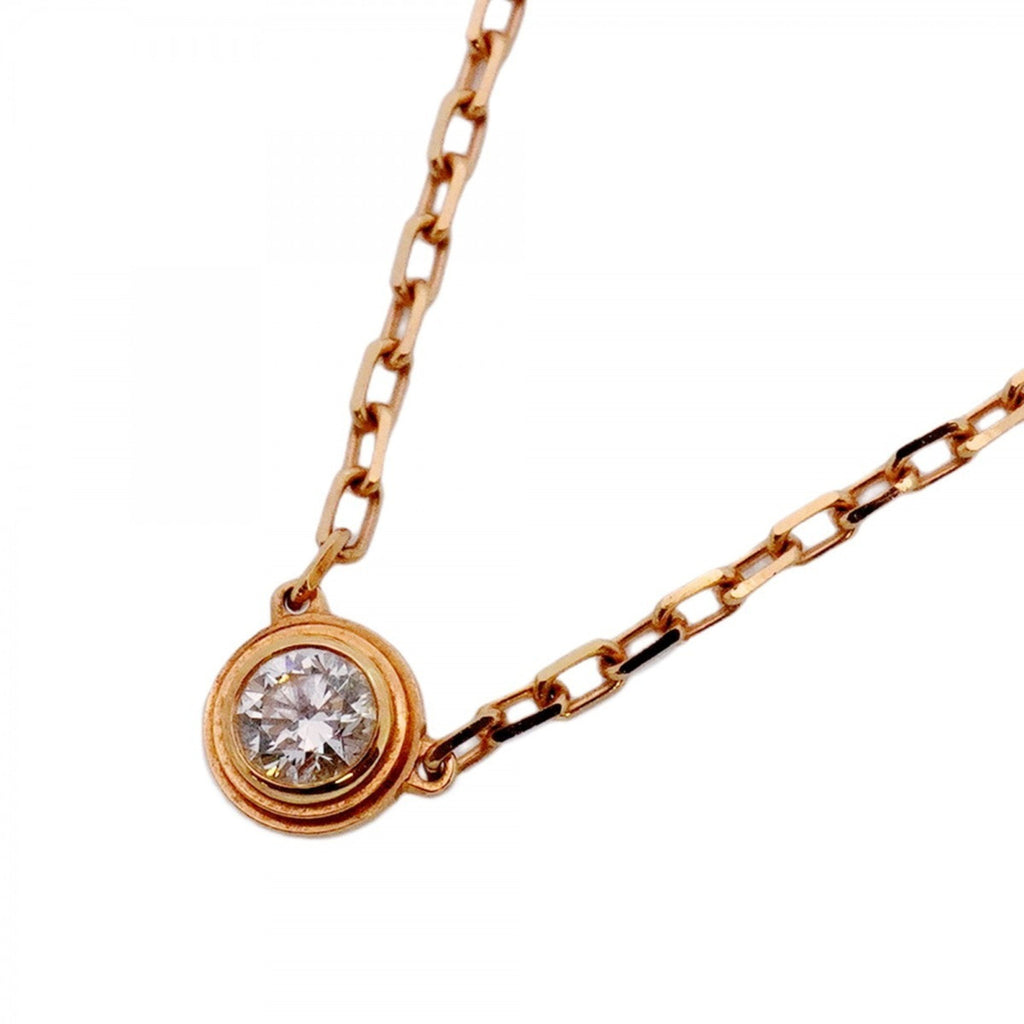 Pendant Necklace 18K Rose Gold with Diamond Small