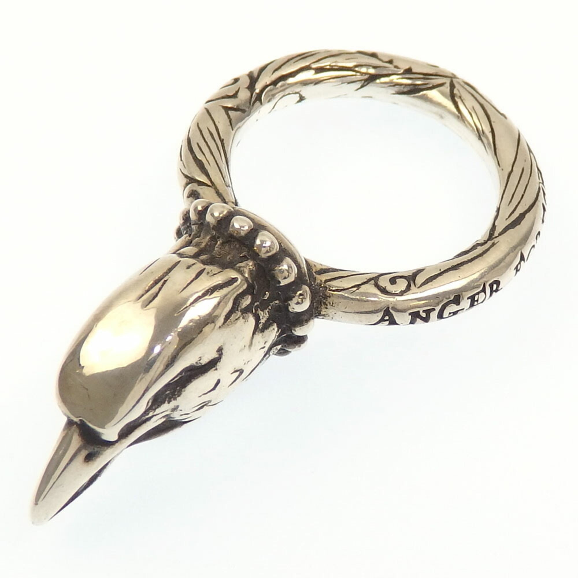 Eagle Head Band Ring Sterling Silver