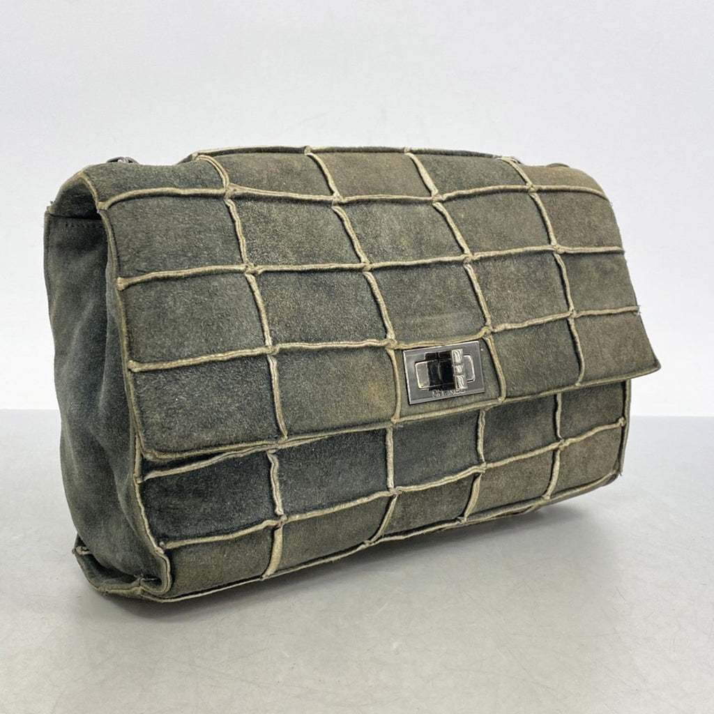 Reissue Flap Bag Suede Patchwork Medium